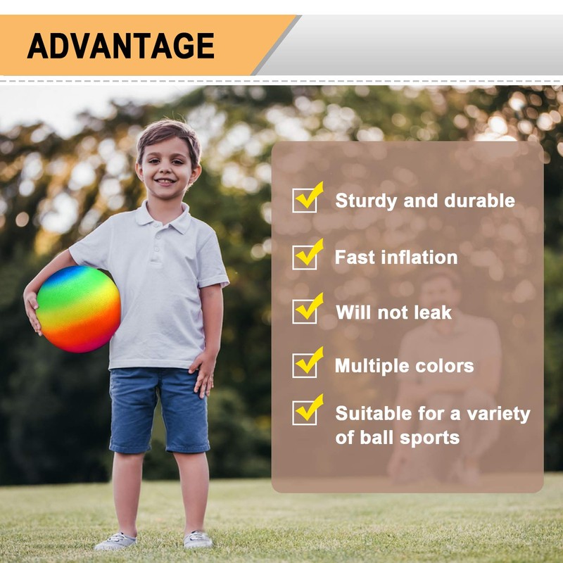 Beetwo Playground Balls, 8.5 Inch Dodgeball Kickball for Kids Adults