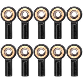 10Pack Vgoohobby Aluminum M2 Link Rod Tie Rod End,M2.0 Ball Joint 15mm Linkage Ball Head Holder Compatible with Tamiya Mini 4WD HSP RC Car Model Boat (Black)