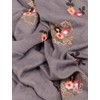 iB-iP Women's Floral Pattern Lightweight Embroidered Scarf, Warm grey