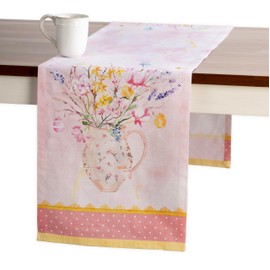 Maison d' Hermine Table Runner, 100% Cotton, Decorative Easter Table Runner, Washable Tablecloth for Holiday Dinner, Wedding, Baby Shower and Food, Easter Zest - Spring/Summer (50cm x 150cm)