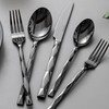 KINGSTONE Black Silverware Set, Luxury 20 Piece Flatware Set for
