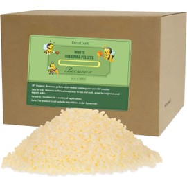 Beeswax Pellets 5LB Beeswax Triple Filtered Beeswax Pastilles for Candle Making Great for DIY Projects (5LB)