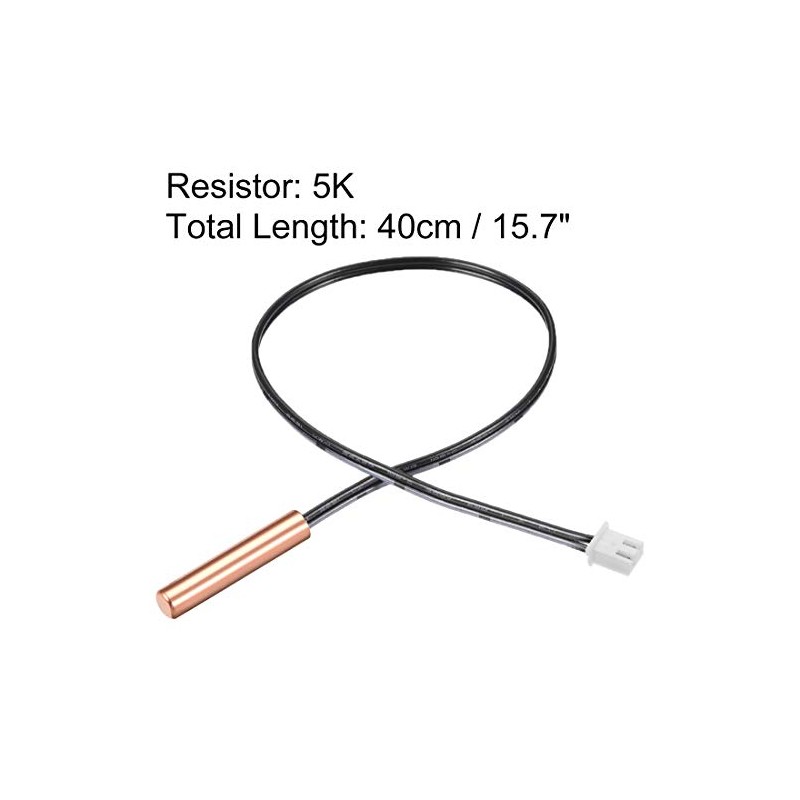 uxcell 5 Pcs 5K NTC Thermistor Probe 15.7 Inch Copper