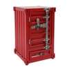 RocoReny 3-Tier Small Industrial Metal Container Side Table with Drawers,