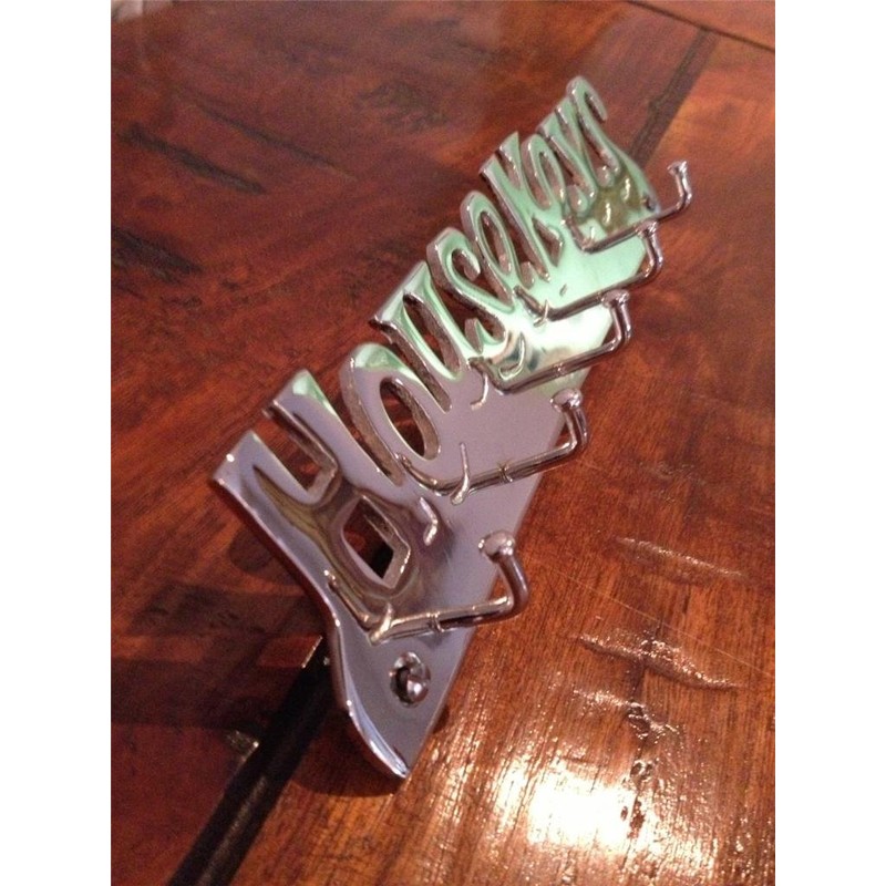 Shiny Nickel Plated Solid Brass" House Keys" Key Hook 5