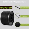 5/16 Inch × 250 FT Black Polyester Solid Braid Rope