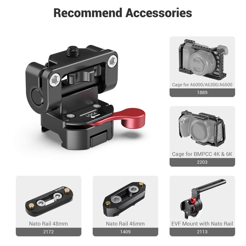 SMALLRIG Field Monitor Holder Mount with Quick Release NATO Clamp