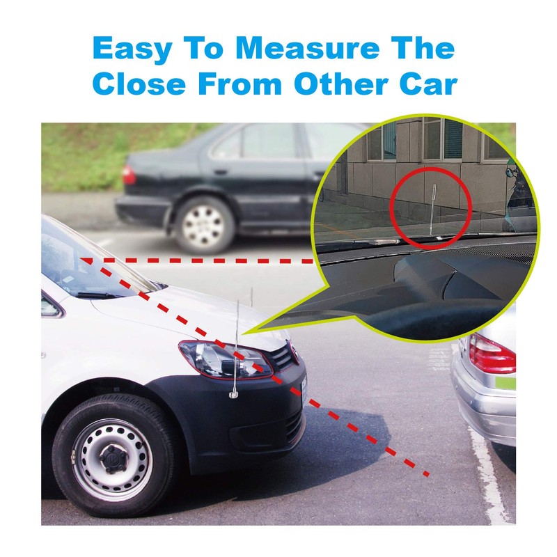 2-Pack Car Bumper Corner Antenna Pole Adjust Driving Parking Marker