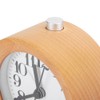 Beech Wooden Mute Silent Alarm Clock No Ticking for Home