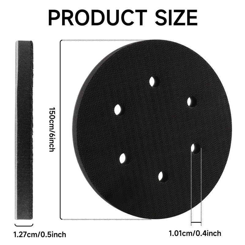 STEBRUAM Pack of 2 6 Inch Soft Sponge Interface Pad