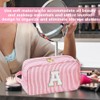 2PCS Letter A Printed Travel Cosmetic Bag – Water-Resistant Makeup