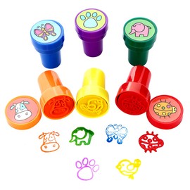 LUCKYBIRD Stamps for Kids, S0315 Best Sell Self Inking Plastic Insect Theme Fun Stamps Set, 6 Count