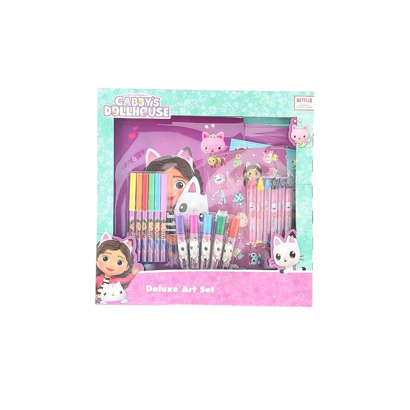 UNDERCOVER Deluxe Gabby's Dollhouse Painting Case, 23 Pieces, multicoloured