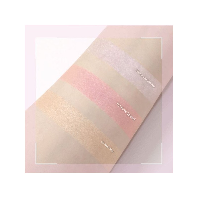 MERZY Capture Highlighter & Blusher Brush Set 2items, Color:01 Lavender