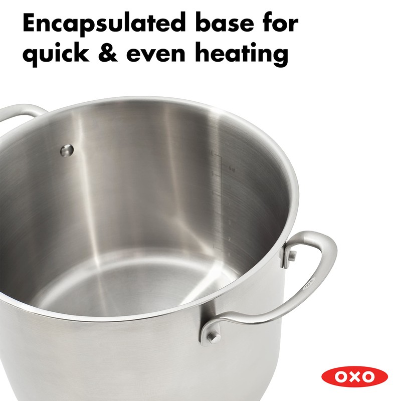 OXO Stainless Steel 8.4QT Multipurpose Boiler Pot with Steamer Insert