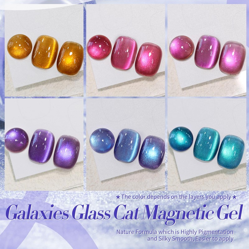 Born Pretty Cat Magnetic Eye Gel Nail Polish Glitter Auroras