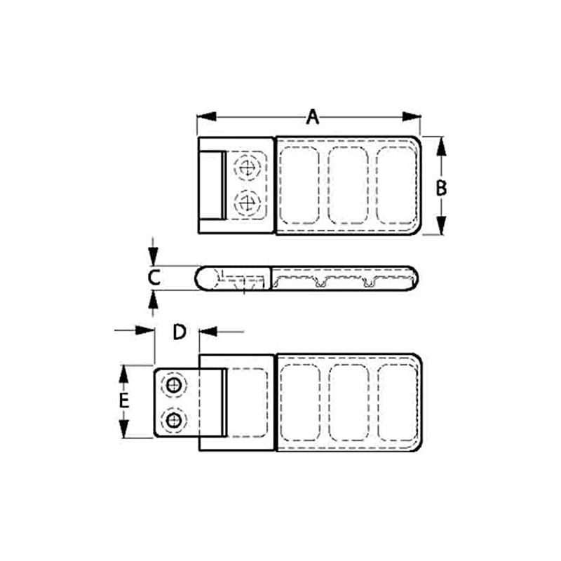 Sea Dog Line SIDING DOOR STOP Stainless Steel