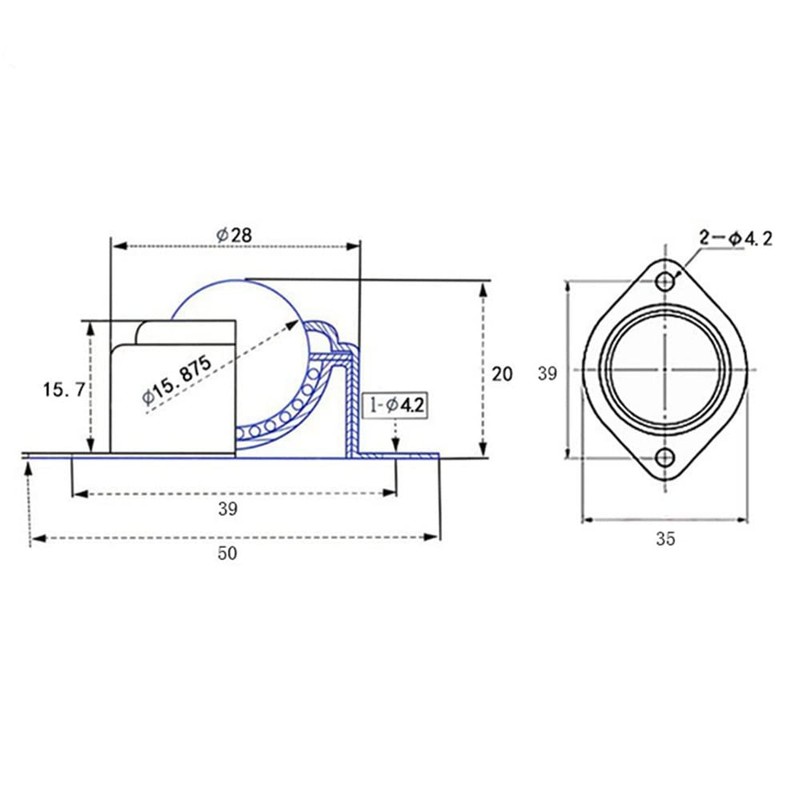 KangTeer Ball Transfer Units 5pcs 5/8 Inch Screw Mounted Ball