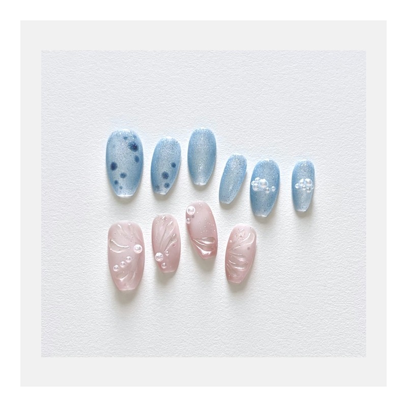 [Cheongah Grace] Handmade nail tips - Almond / [청아 Grace]