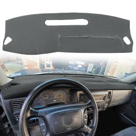 Dash Cover Mat Custom Fit for Dodge Dakota Dashboard Cover Pad Carpet Protector F297 (Dark Gray)