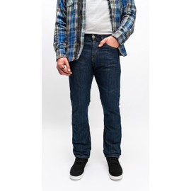 AGVSPORT Motorcycle 8000 Jean Mens CE Armor Mil-Spec Protection Relaxed Fit Contains 40% Dupont Kevlar, Dark Blue - 34x30