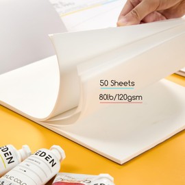 MEEDEN Artist Palette Paper Pad: 9''x12'', 50 Sheets (80lb/120gsm) Paint Palette Paper - Disposable Paint Mixing Paper for Acrylic Watercolor Oil Painting