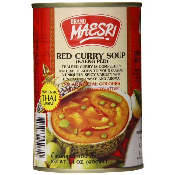 MaeSri Red Curry Soup, 14 Ounce (Pack of 12)