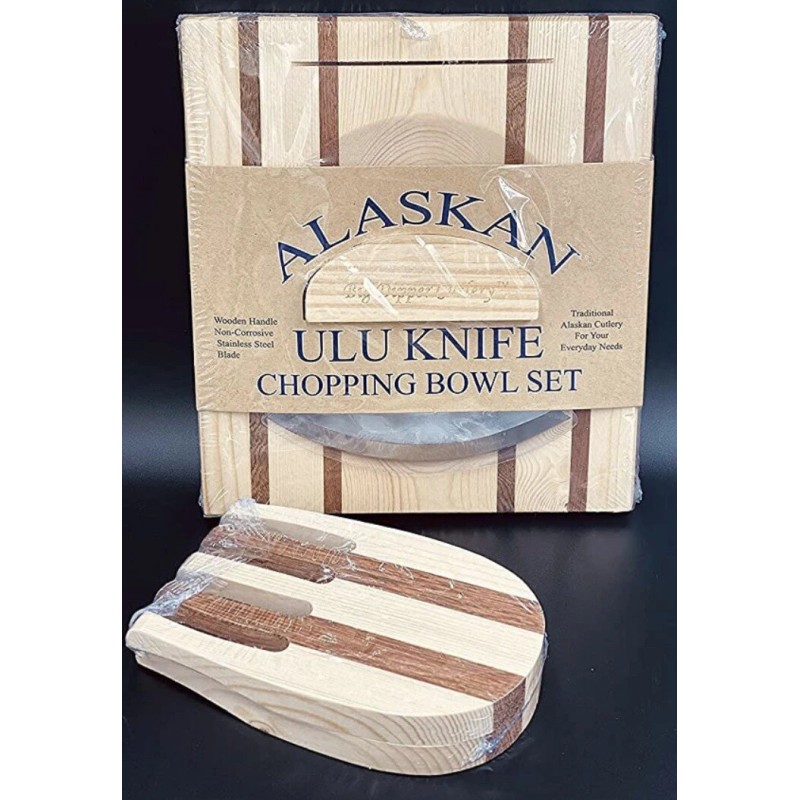 Ulu Company New Ulu Knife and Chopping Bowl with Salad