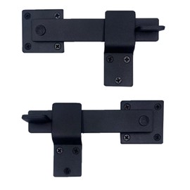 Fpz-bd 1 Pcs Heavy Duty 5.5" Wrought Iron Door Latch, Solid Metal Flip Latch Lock for Wooden Barn Door/Fences Add More Security and Privacy (Black)