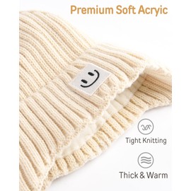 FURTALK Baby Beanie Winter Warm Hats Fleece Lined with Earflap Cute Knit Kids Caps