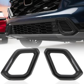 Autophoton for Honda CRV CR-V Sport Touring 2023-2025 Black Front Bumper Air Outlet Cover Trim 2pcs Car Accessories (Carbon Fiber Black)