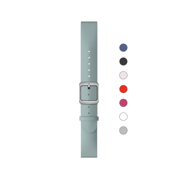 Withings/Nokia - Wristbands for Steel HR 36mm, Steel HR Rose Gold, Move, Steel, Activite, Pop, Mineral Blue - Silver Buckle 3700546703362