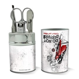 Harley Quinn Already Disturbed Stainless Steel Manicure Pedicure Grooming Beauty Care Travel Kit