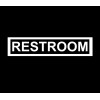 CrownVinyl.com RESTROOM Sign Vinyl Decal Sticker - Door Window Wall