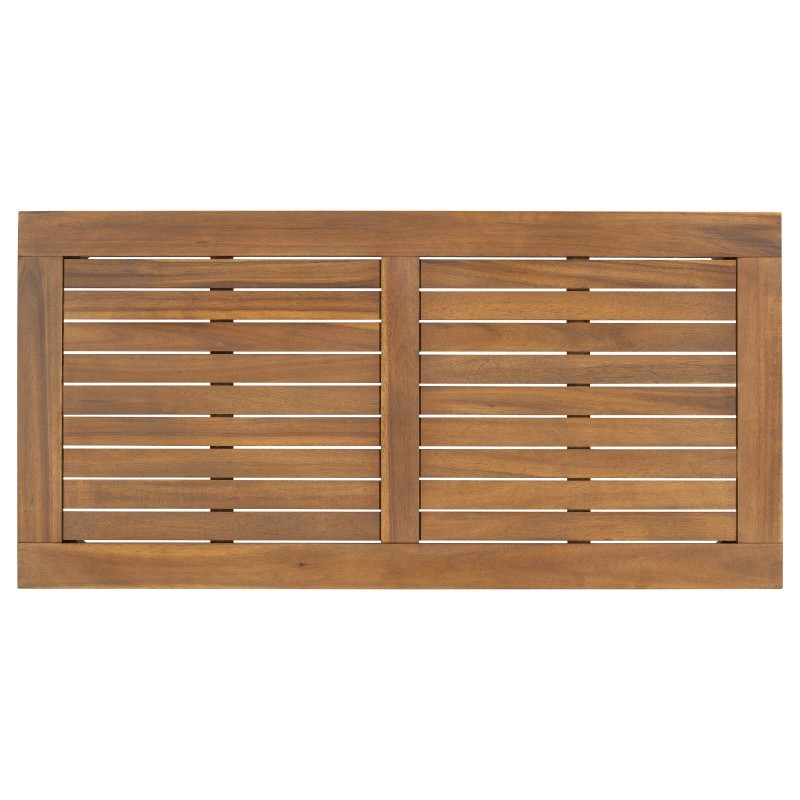 GDF Studio 40" Outdoor Acacia Wood Coffee Table, Lightweight Slatted