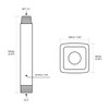 TRUSTMI Shower Arm with Flange Ceiling Mounted 6 Inch Rainfall