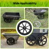 budrash 20" Wheelbarrow Wheels Fit for Rubbermaid, Flat Free Carts