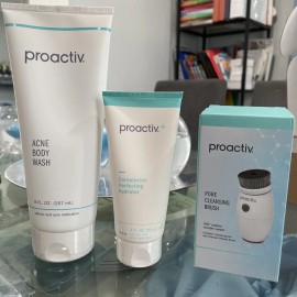 Kit PROACTIV Complexion Perfecting H + Pore Cleansing Brush+ Acne Body Wash New