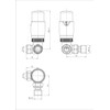 UK Radiators Thermostatic Radiator Valve (TRV) 15mm Corner Lockshield Valve