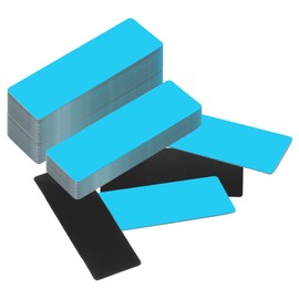 PATIKIL Trocken abwischbare magnetische Etiketten, 60 Stück, Magnete, Aufkleber, Namensschilder für Spind, Werkzeugkasten, Regal, Kühlschrank, Whiteboard, Klassenzimmer, Büro, Blau, 7,6 x 2,5 cm