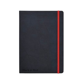 Oxford Black n' Red, Journal, A5 Notebook Casebound, Lined & Numbered, 144 Page