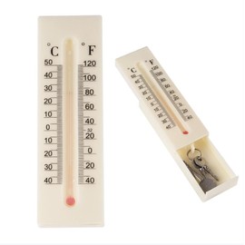 Key Cabinet Outdoor, Key Lock Box, Thermometer Decorative Hide a Keys Lockbox for Outside Waterproof Secret Hidden Storage Coins, Money and Hold House Spare Keys for Safe Storage