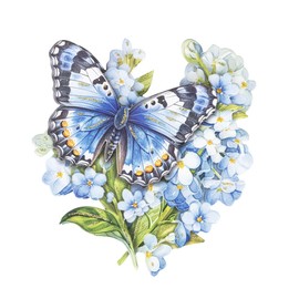 Ideen mit Herz 3D Motifs, Cut-Out, Approx. 7-10 cm, Pack of 10 | Pictures for Crafts & Decorating | Make Your Own Greeting Cards | Picture Motifs for Scrapbooking (Butterflies & Flowers 3)