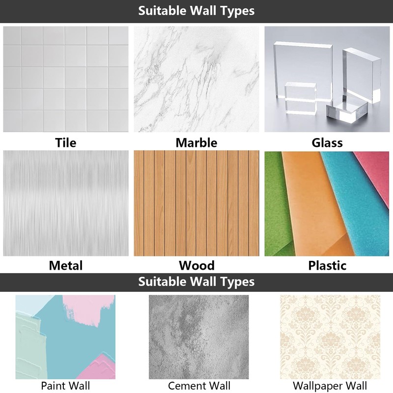 Spiglamm 4 Pack Shower Caddy Adhesive Hooks Replacement, Shower Shelf