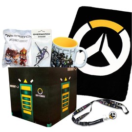 Toynk Overwatch Collectibles | Mystery Box Box | Fleece Blanket | Mug | Pins