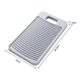 Hangable Antislip Washboard,With Fixed Tripod Thicken Plastic Washboard Clothing Cleaning Tool (Grey)