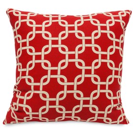 Majestic Home Goods Red Links Indoor / Outdoor Large Pillow 20" L x 8" W x 20" H