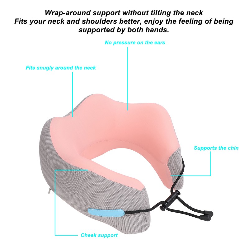 Travel Pillow for Neck Support Memory Foam Slow Rebound U