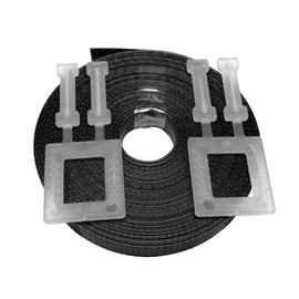 Pallet strapping kit Black 10m x 12mm with 2 plastic buckles, 9 pack