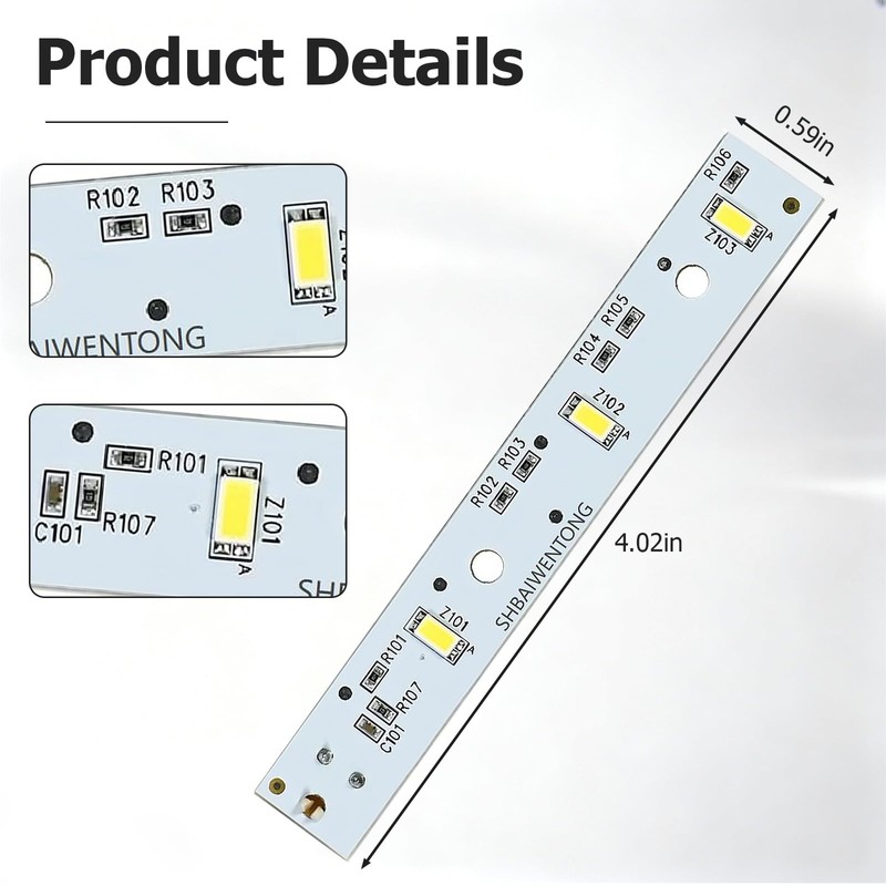 5PCS WR55X26671 LED Light Board for GE Refrigerator and Freezer,